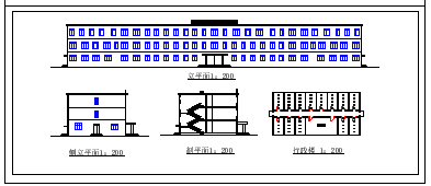 某学校教学楼设计cad建筑图纸_图1