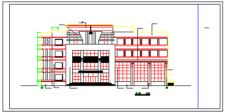 某学校图书馆设计cad建筑图_图1