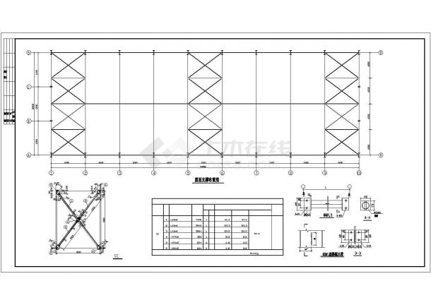 某地区54x18m 钢结构15吨吊车厂房结构施工图（设计说明）-图二
