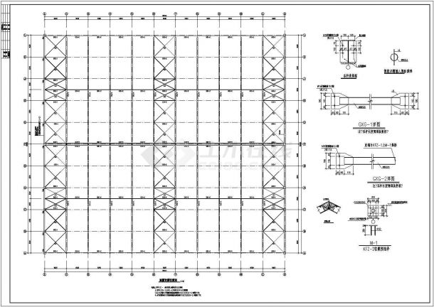 某地区66x60m 30m跨单层钢结构门式刚架厂房结施图（设计说明）-图二