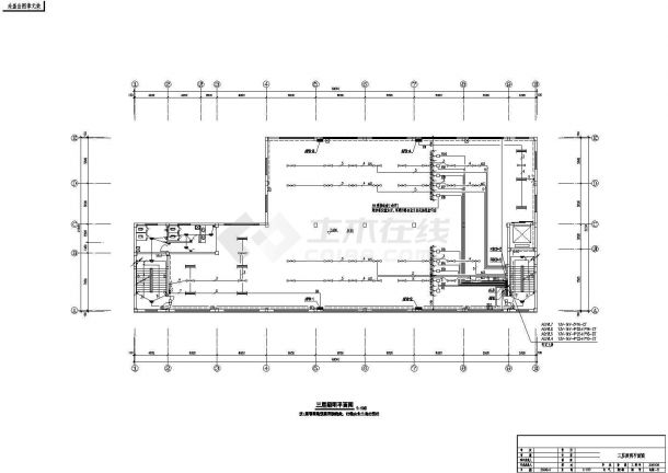 5282㎡六层框架结构厂房车间电气设计图纸-图一