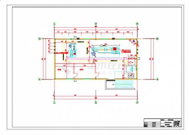 某地换热站施工图CAD图纸-图二