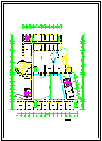 湖北某学校建筑方案CAD平面布置参考图-图二