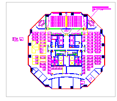 某公司超大办公室装修CAD平面图_图1