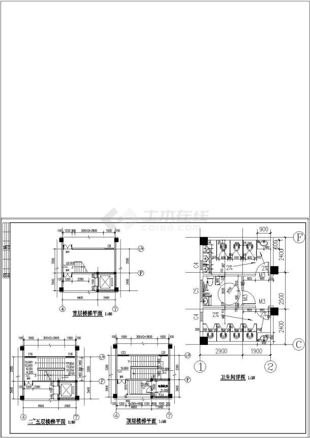 土木工程毕业设计_办公楼设计_【5层】4402.48平米框架办公楼毕业设计（含建筑、结构图、计算书）-图二