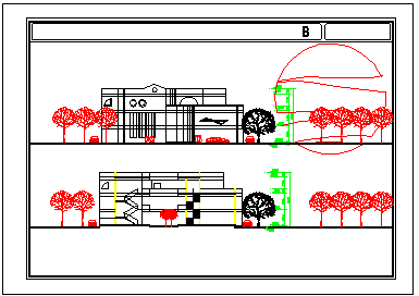 幼儿园建筑方案设计cad图纸-图二