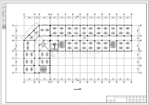 土木工程毕业设计_办公楼设计_【5层】4700平米办公楼毕业设计（施组、计算书、建筑、结构设计CAD图）-图一