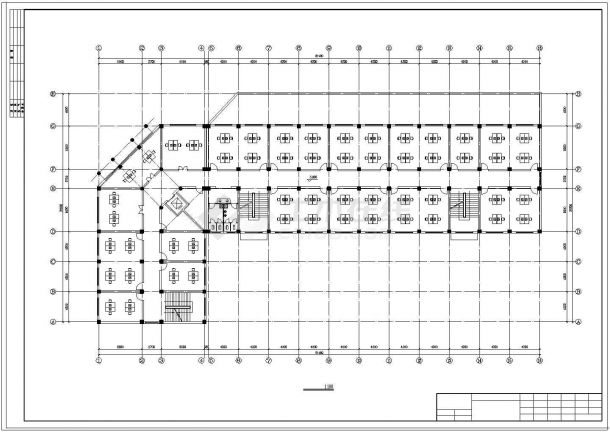 土木工程毕业设计_办公楼设计_【5层】4700平米办公楼毕业设计（施组、计算书、建筑、结构设计CAD图）-图二