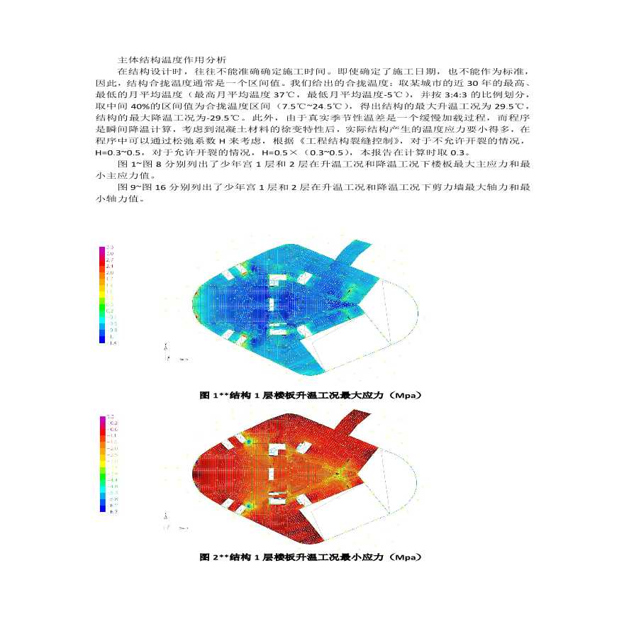 超长结构楼板温度应力分析-图一