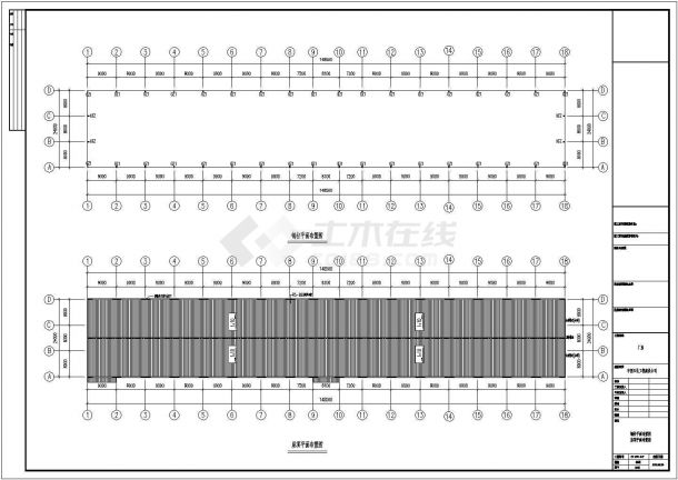 某最大跨度21米轻型门式钢屋架结构厂房设计cad结构方案图（含设计说明，含3套设计）-图二