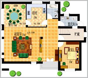 北京海淀区某居住区2层高档别墅住宅建筑设计CAD施工图_图1