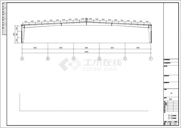 某公司最大跨度为20米钢结构屋盖厂房设计cad全套结构施工图（含设计说明）-图二
