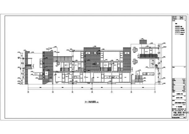 湖州市某小区1200平米3层框架结构民居楼建筑设计CAD图纸-图一