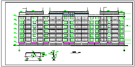 某地多层住宅楼建筑施工cad设计图纸_图1