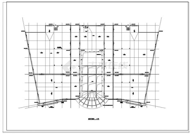 大型采购超市建筑CAD方案施工图纸-图一