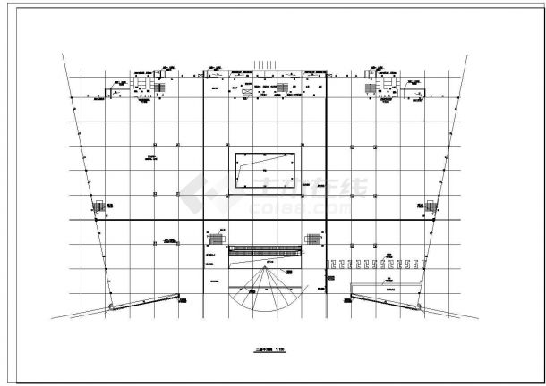 大型采购超市建筑CAD方案施工图纸-图二