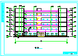 【六层】框架结构学生宿舍楼毕业设计cad图纸-图二