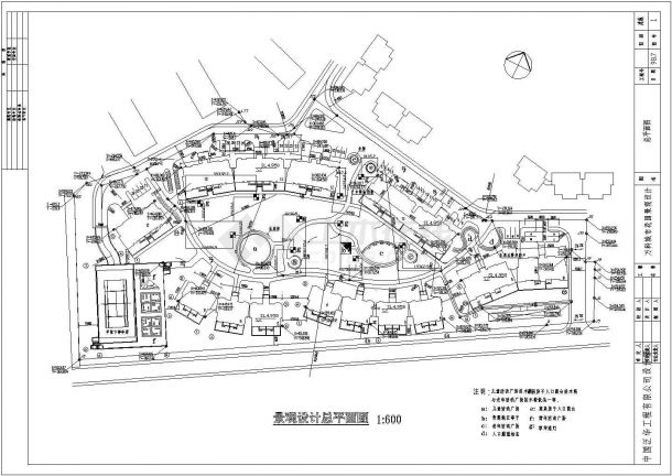 沈阳市某大型休闲广场总平面规划设计CAD图纸-图一