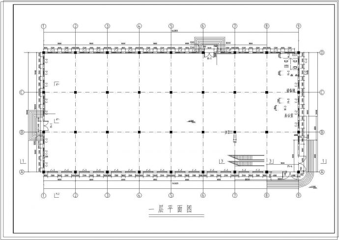 某大型超市规划CAD建筑设计图_图1