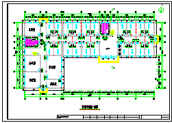 5层 5245平米框架学生公寓cad设计（计算书、建筑、结构图）-图一
