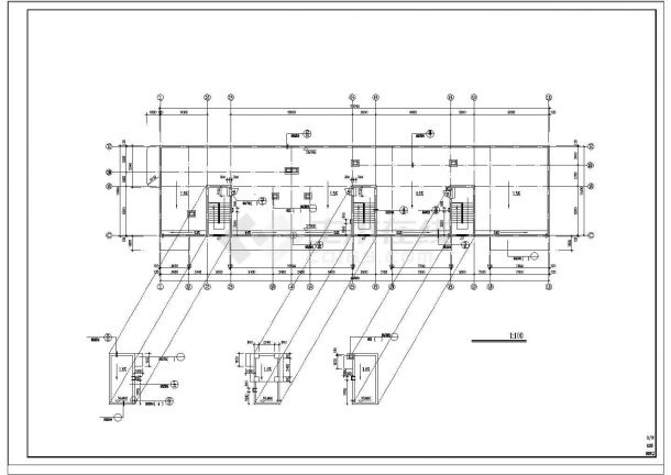 办公楼设计_多层办公楼全套立剖CAD建筑施工图-图二