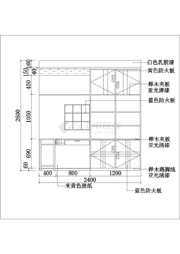 吉林省长春市某大型装修公司家居室内装修设计cad施工图样大样图-图一