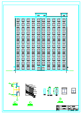 12层 8283平米酒店式公寓cad毕业设计（计算书、建筑、结构图）-图一