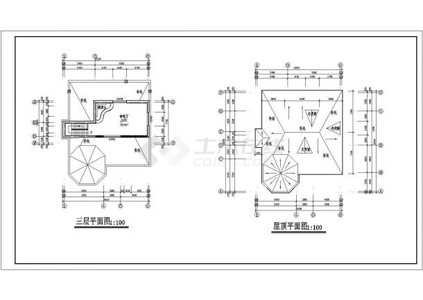 安徽省益通装饰集团精装高级会所cad建筑全套施工图-图一