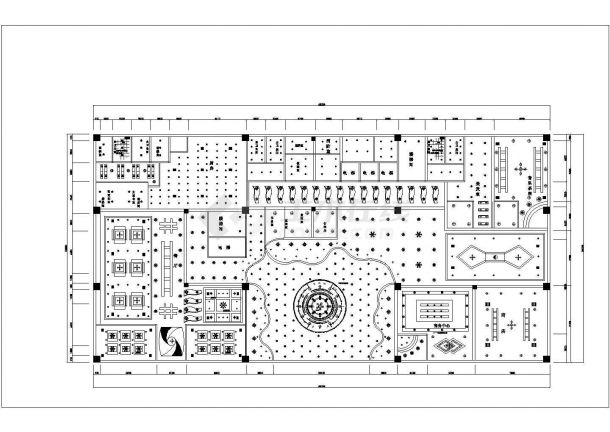 泰州市新建某大型豪华酒店一层室内装饰cad平面设计施工图-图二
