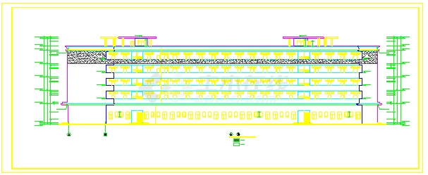 工业区宿舍建筑cad施工设计图纸-图二