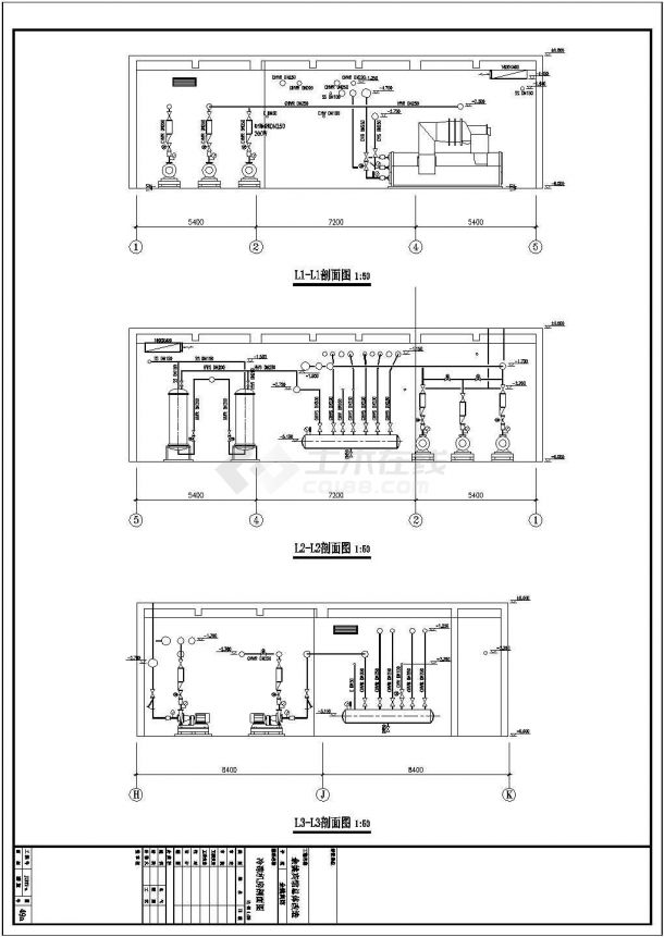 安徽省亳州市某机械工程冷冻机房全套cad设计施工图纸-图一