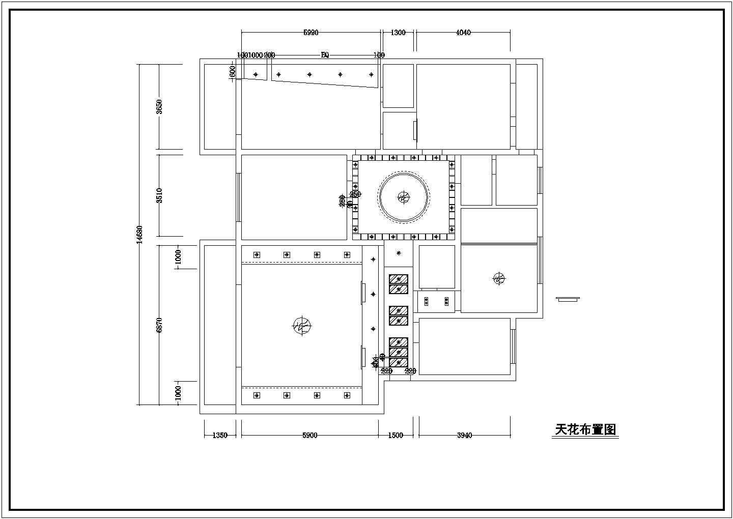 颐和花园住宅楼全套家装施工设计方案图纸(含天花布置图)