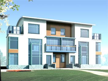 合肥市某住宅区3层私人别墅住宅楼建筑设计CAD施工图-图一