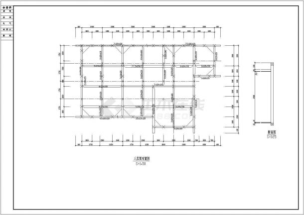 黄石市家具制造张两层木制别墅室内装修设计cad平面施工图-图二