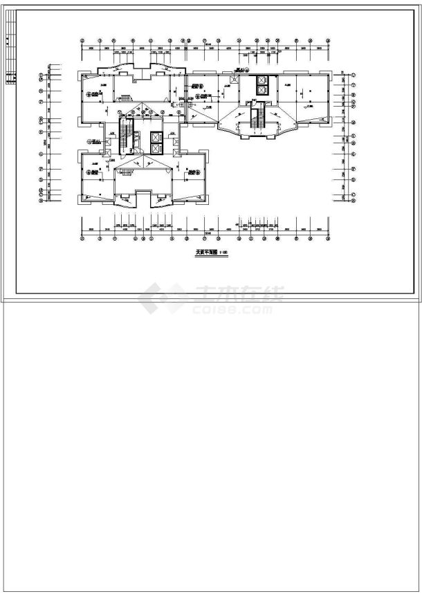 经典24层住宅楼建筑CAD设计施工图纸-图二