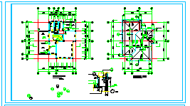某三层框架别墅建筑设计CAD施工图纸-图一