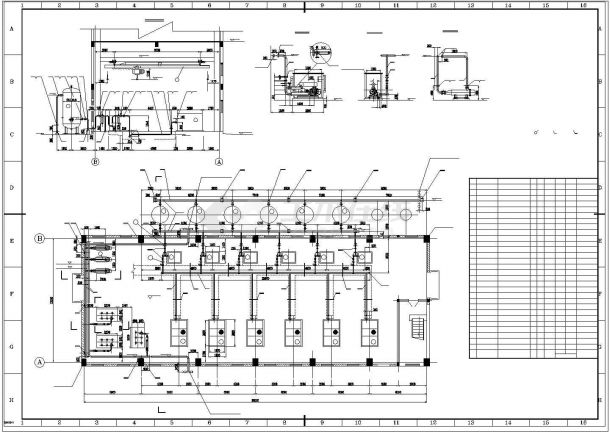 某精细空压机房系统设计CAD竣工图-图二