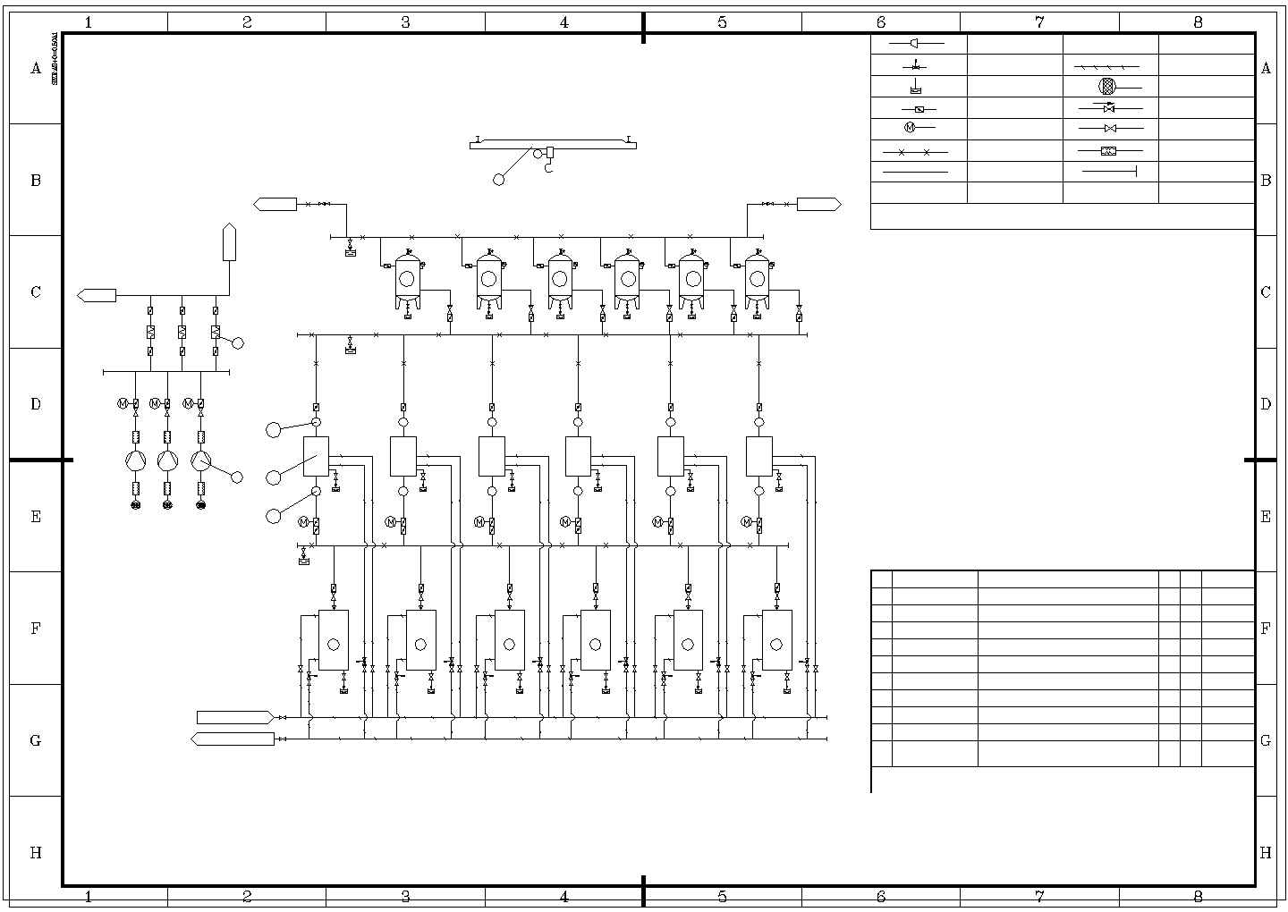 某精细空压机房系统设计CAD竣工图