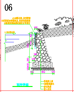 12种驳岸挡土墙做法设计cad图纸-图一