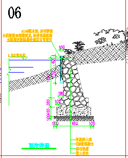 12种驳岸挡土墙做法设计cad图纸_图1