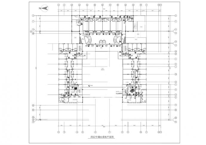 四层全套洗浴中心中央空调及给排水设计CAD图_图1