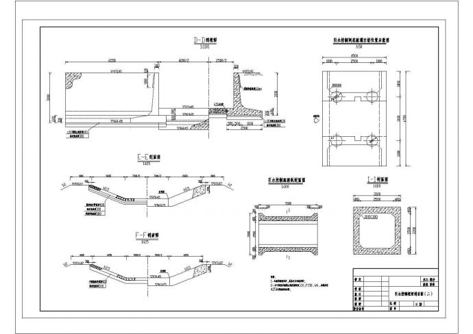 堤防引水涵闸全套施工图非常标准cad图纸设计_图1