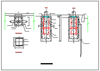 不同杆高的常用路灯基础cad设计示意图纸-图二