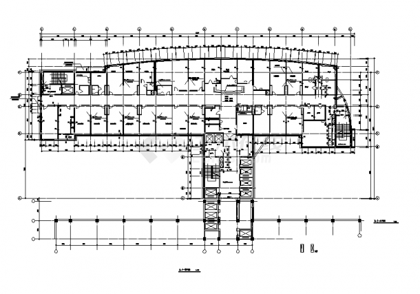 杭州20层钢结构医院住院部综合楼建筑设计施工cad图纸-图一