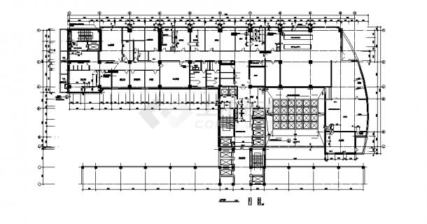 杭州20层钢结构医院住院部综合楼建筑设计施工cad图纸-图二