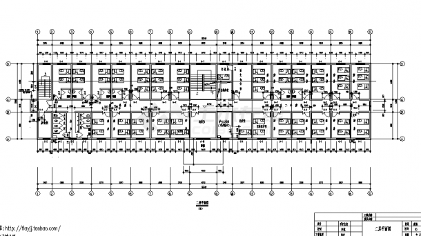 4层2916平方米某县医院住院楼建筑设计施工cad图纸-图二