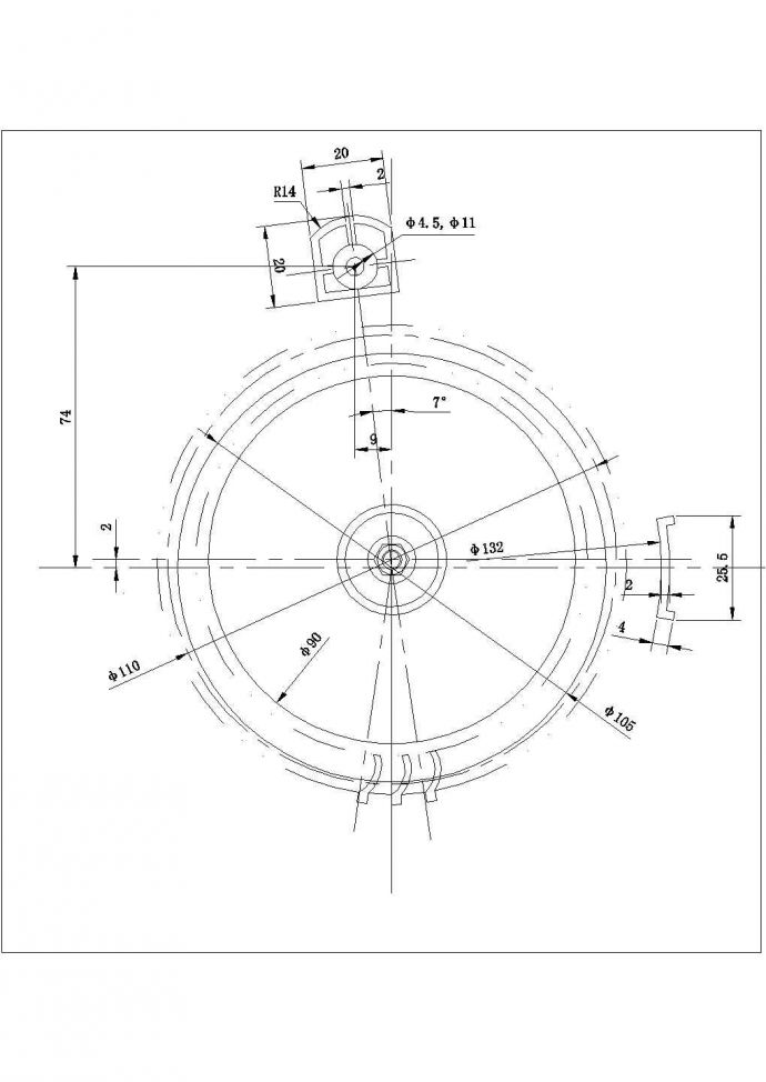 电热导管热风机详细cad装配图_图1