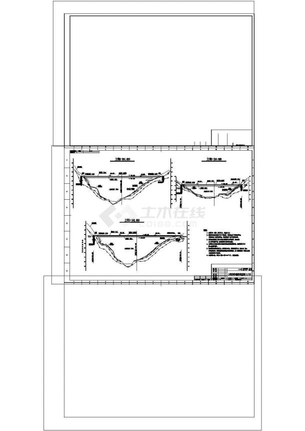 面板堆石坝坝体结构布置图非常标准cad图纸设计-图二