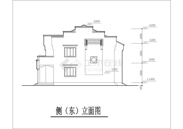 每户170+每户270平米两套2层砖混结构别墅住宅楼全套建筑设计CAD图纸-图一