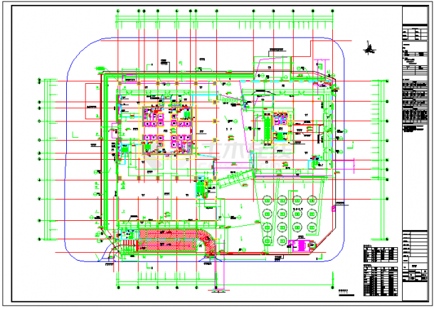 某五十二层超高商务中心施工cad图纸（附电气、建筑、结构、空调、水多张图纸）-图二
